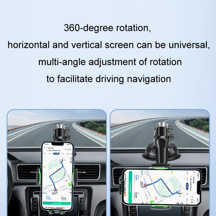 Car Windscreen Dashboard Suction Cup Phone Holder, Color: Extended Black