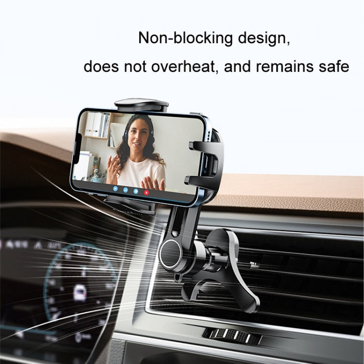 Car Air-conditioning Vent Y-shaped Base Mobile Phone Holder, Color: Ninth Generation Black