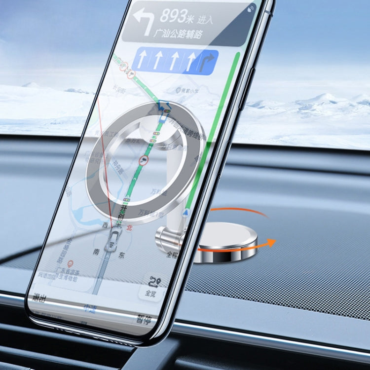 Zinc Alloy Car Screen Magnetic Mobile Phone Holder(Silver) - Car Holders by PMC TechLife | Online Shopping South Africa | PMC TechLife | Buy Now Pay Later Mobicred