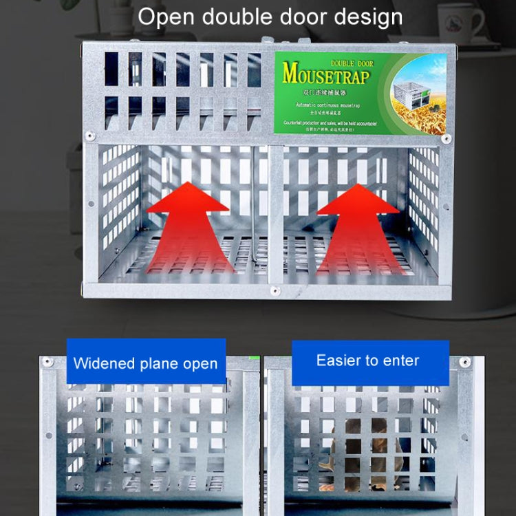 Double Door Large Home Indoor Automatic Mouse Trap Cage Catch Mouse Trap