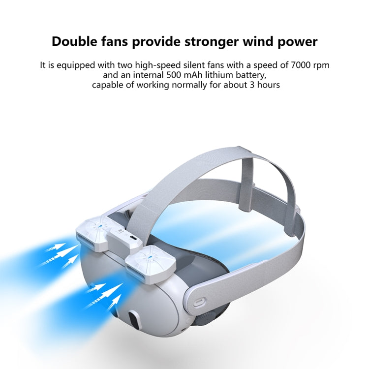 For Meta Quest 3 Air Circulation Heat Dissipation Replacement Mask With Fan Anti-Fogging VR Mask Accessories