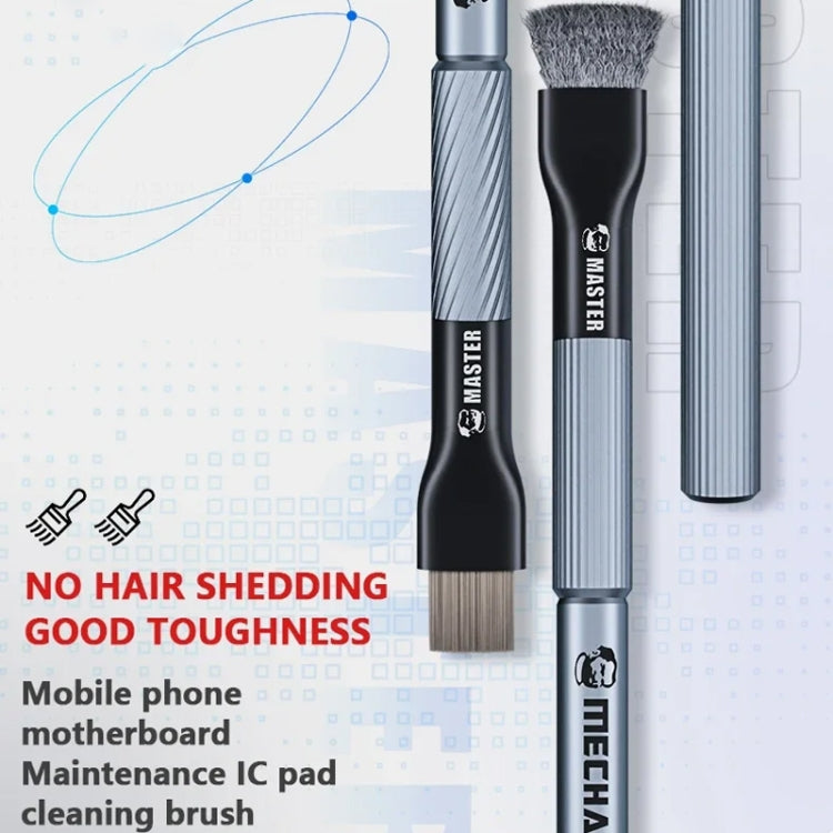 MECHANIC Cell Phone Motherboard Chip Degumming Brush PCB De-Tin Cleaning Cylinder Long Handle Brush, Style: Sideburns