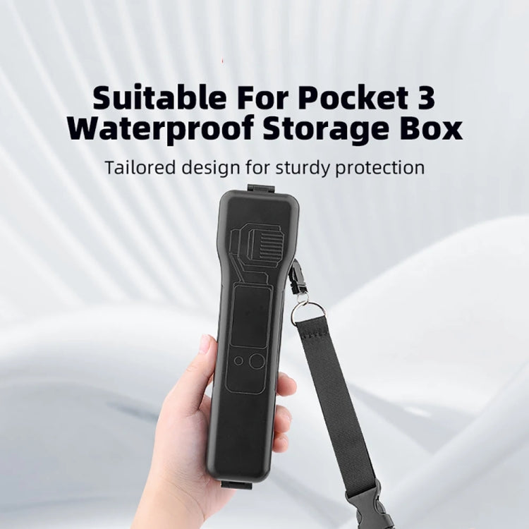 For DJI OSMO POCKET 3 BRDRC Water-resistant Storage Box Protective Shell With Lanyard(Black)
