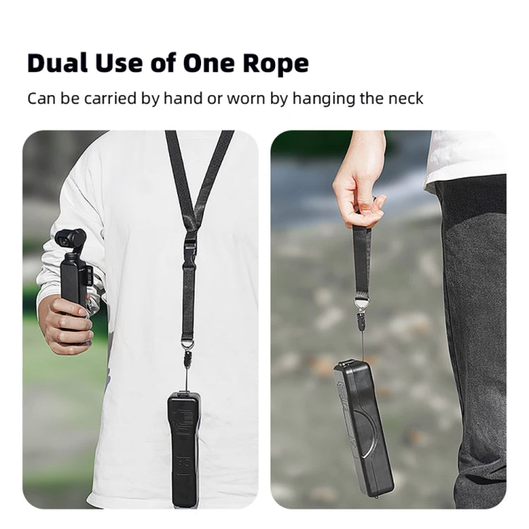 For DJI OSMO POCKET 3 BRDRC Water-resistant Storage Box Protective Shell With Lanyard(Black)