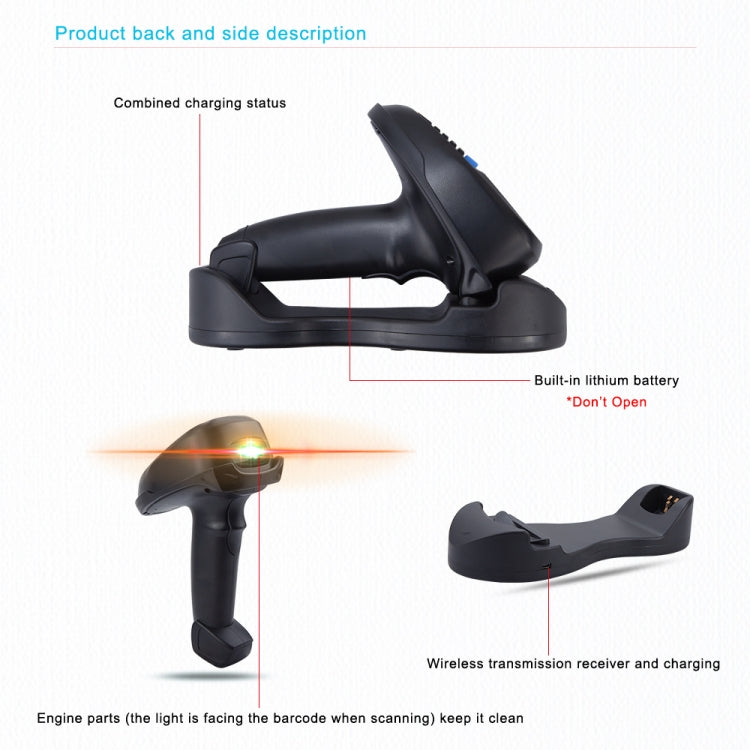 NEWSCAN 2D Wireless Barcode Reader Scanner Data Collector With 2.2-Inch LCD Screen - free shipping - PMC Jewellery - Order now!