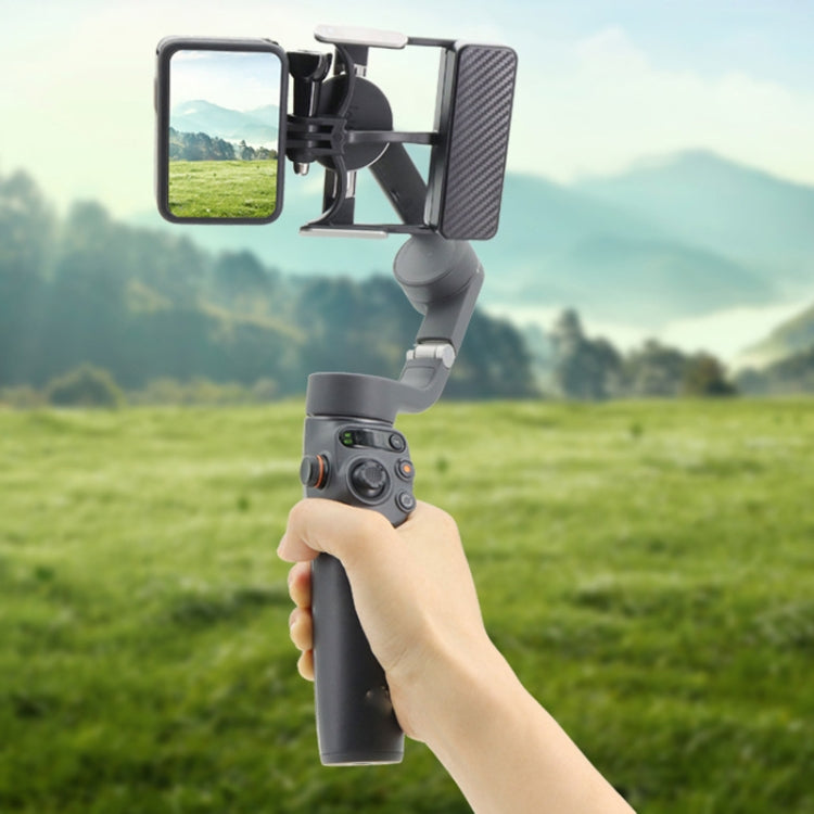 Universal Phone Gimbal to Sports Camera Adapter For DJI OSMO 6 / 5 / 4 / 3 to Gopro DJI Action 4(Black)