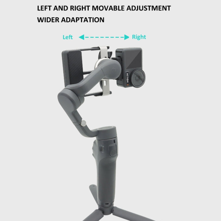 Universal Phone Gimbal to Sports Camera Adapter For DJI OSMO 6 / 5 / 4 / 3 to Gopro DJI Action 4(Black)