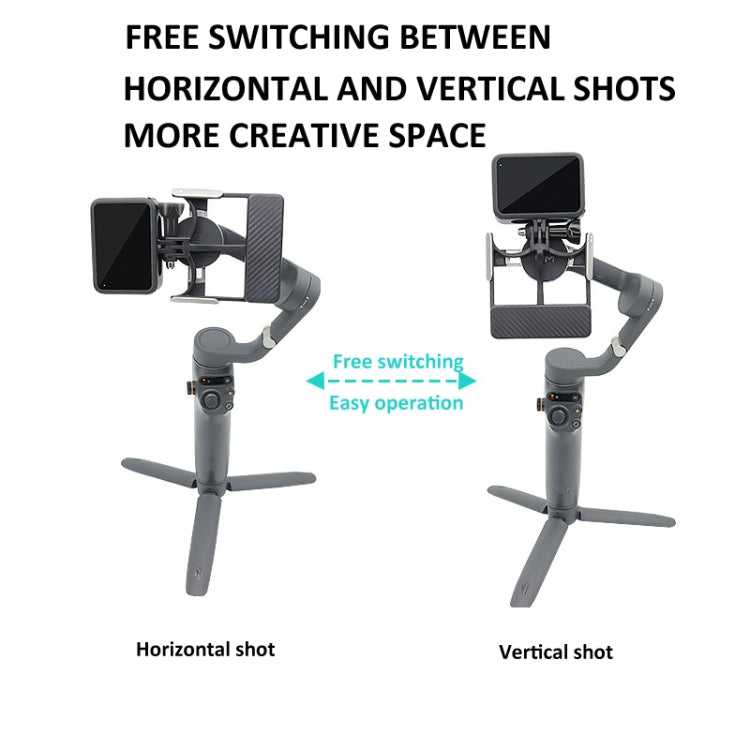 Universal Phone Gimbal to Sports Camera Adapter For DJI OSMO 6 / 5 / 4 / 3 to Gopro DJI Action 4(Black)