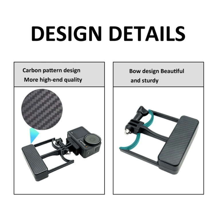 Universal Phone Gimbal to Sports Camera Adapter For DJI OSMO 6 / 5 / 4 / 3 to Gopro DJI Action 4(Black)