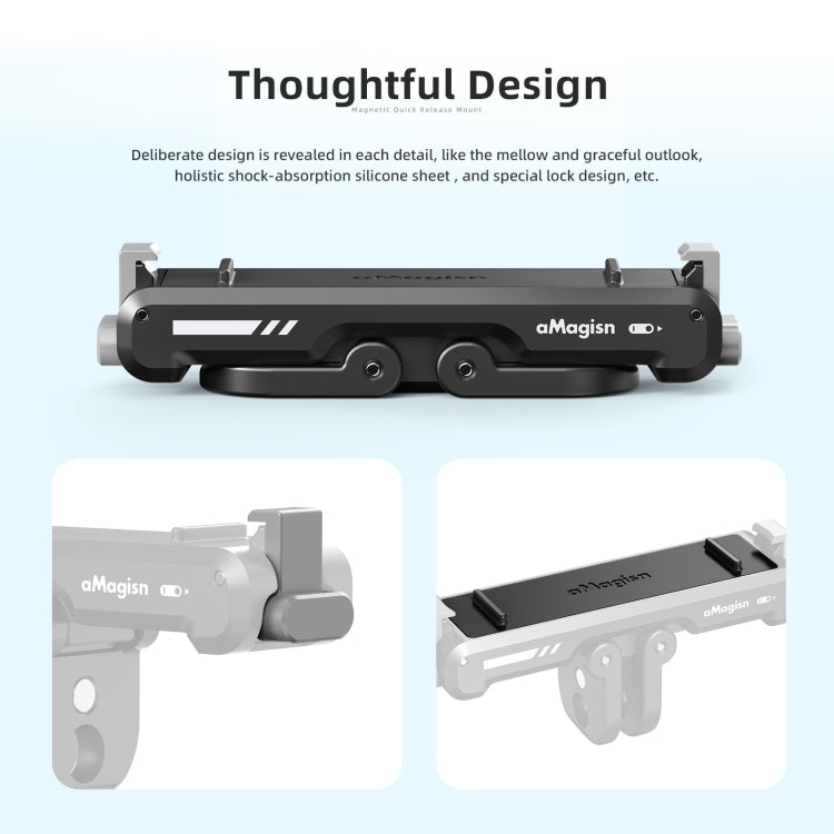 For Insta360 GO 3 / 3S aMagisn Magnetic Fast Disassembly Bottom Seat Bracket Sports Camera Accessories - Others by aMagisn | Online Shopping South Africa | PMC Jewellery | Buy Now Pay Later Mobicred