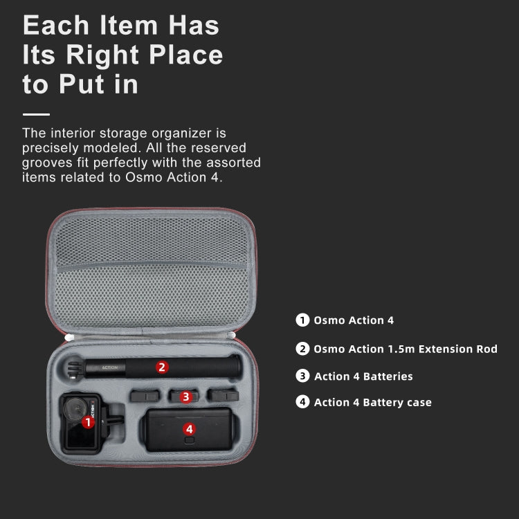 For DJI Osmo Action 4 aMagisn Medium Storage Pack Protection Movement Camera Accessories
