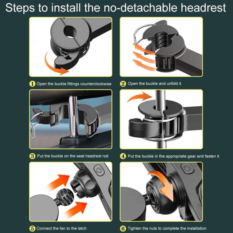 SUITU F4208 Car Cooling Fan Vehicle Rear Seatback USB Dual-Head Electrical Fan(Yellow And Black) - Heating & Fans by SUITU | Online Shopping South Africa | PMC TechLife | Buy Now Pay Later Mobicred