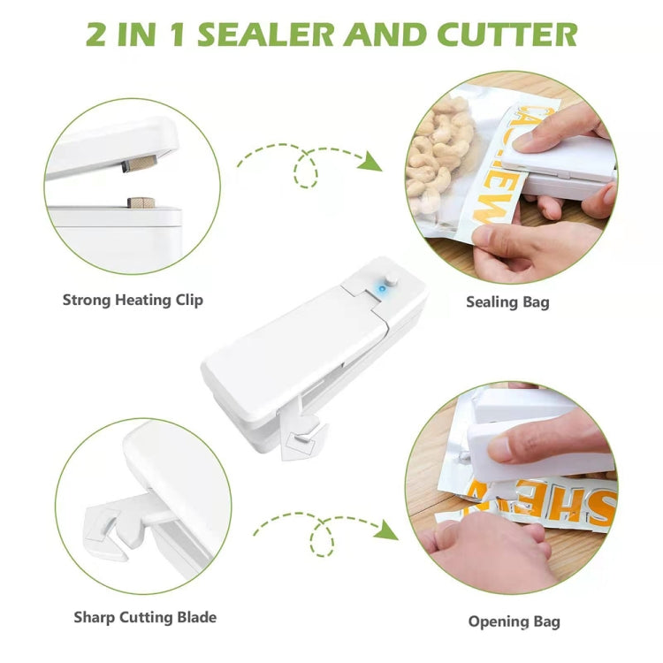 USB Charging Mini Magnetic Sealing Machine Portable Sealing Clip Food Moisture-proof Sealer(Gray)