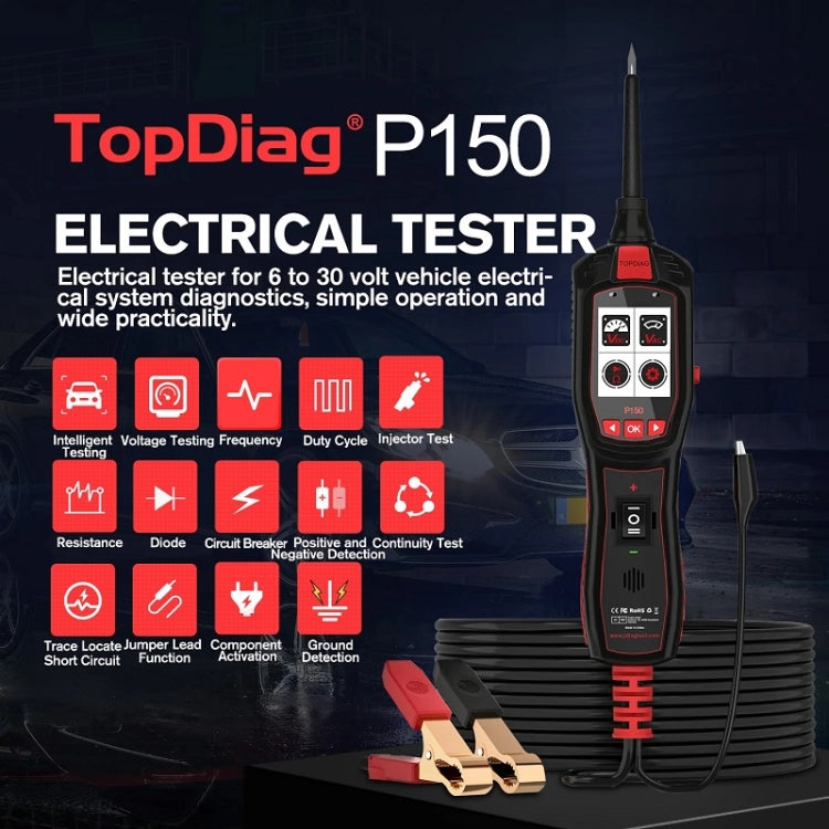 JDiag 6-30V Electrical Detector Fuel Injector Signal Detection Vehicle System Diagnosis(P150) - free shipping - PMC Jewellery - Order now!