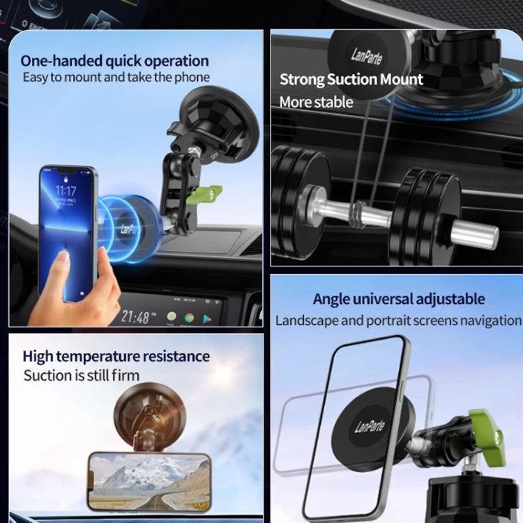 Lanparte Magnetic Car Phone Holder Adjustable Suction Cup Navigation Stand RBA-M01