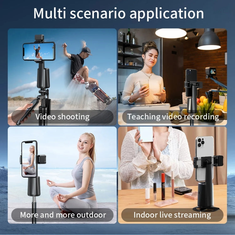 Pixel A200 Auto Tracking Gimbal Stabilizer 360 Degree Rotation Selfie Stick With Fill Light Set 3