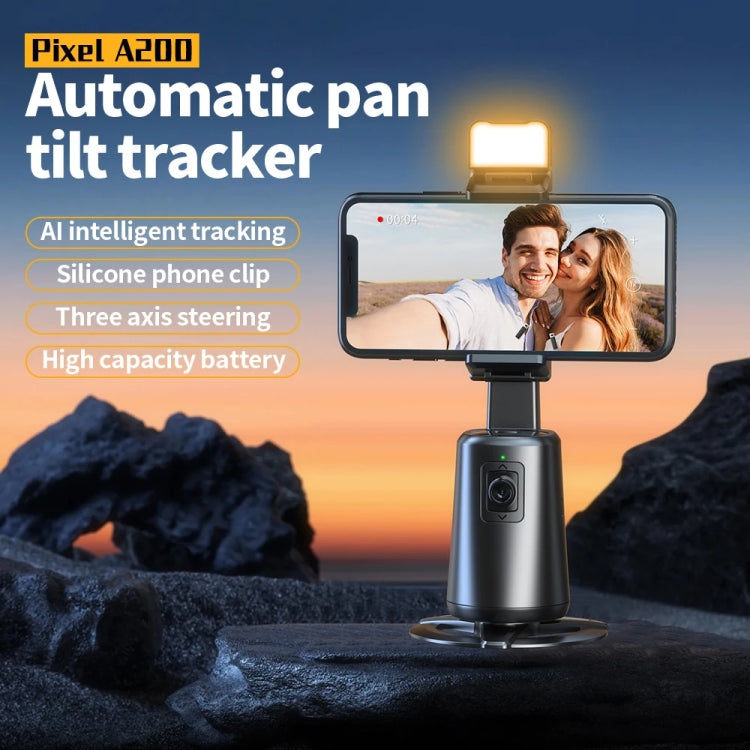 Pixel A200 Auto Tracking Gimbal Stabilizer 360 Degree Rotation Selfie Stick With Fill Light Set 2