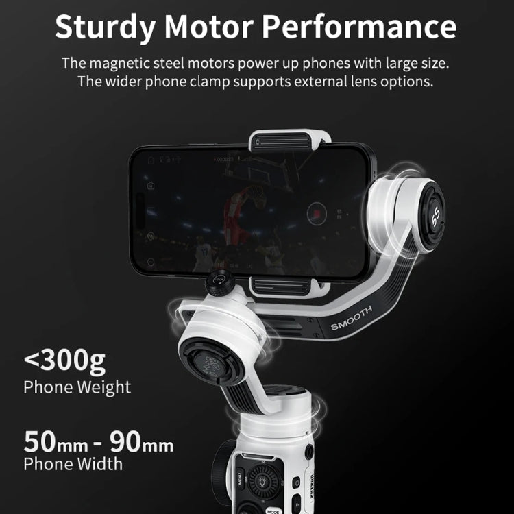 ZHIYUN Smooth 5S 3-Axis Smartphone Handheld Gimbals Stabilizer, Spec: Combo Black