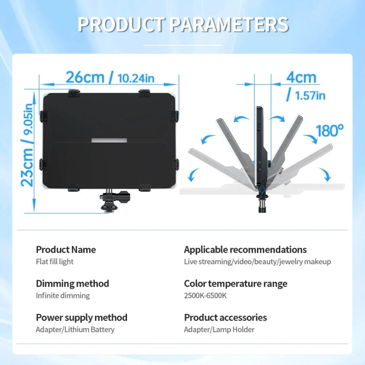 Pixel P30 20W 2500-6500K 2400Lux Dual Color Temperature Photography Fill Light Standard Set