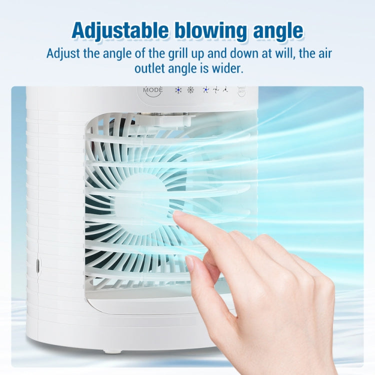 CF-516 USB Home Timed Desktop RGB Light Adjustable Spray Humidification Cooler Fan(White)