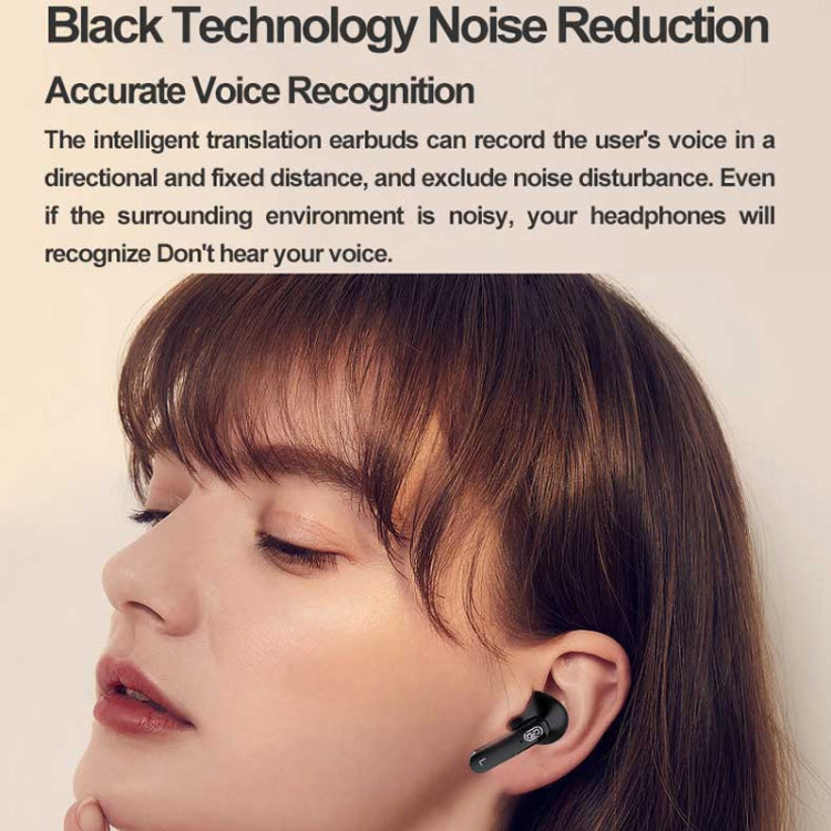Hishell Y113 Smart Voice Translator Earphone Wireless Earbuds Real Time Instant Online 40 Languages Translate Earphone(Black) - free shipping - PMC Jewellery - Order now!