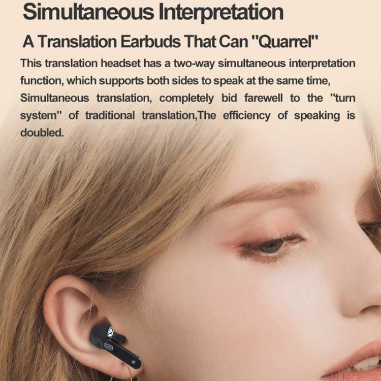 Hishell Y113 Smart Voice Translator Earphone Wireless Earbuds Real Time Instant Online 40 Languages Translate Earphone(Black) - free shipping - PMC Jewellery - Order now!