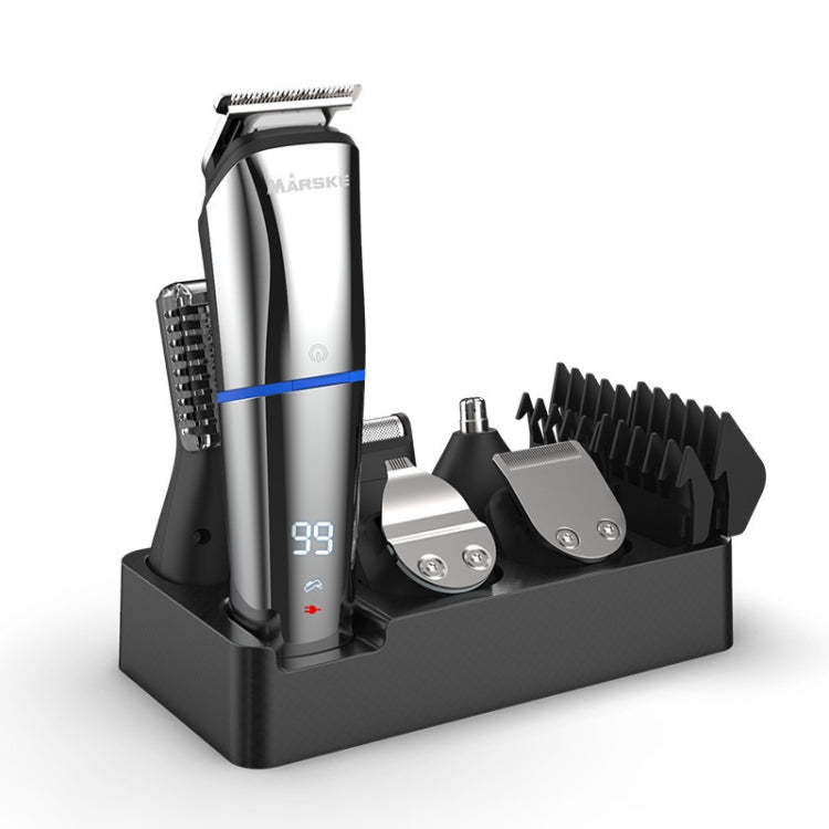 MARSKE 6 In 1 Hair Clipper Grooming Set Rechargeable Razor Carving Nose Hair Trimmer EU Plug