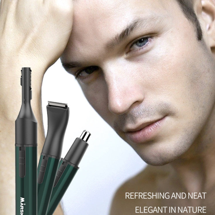 MARSKE MS-7111 3 In 1 Electric Nose Hair Trimmer Type-C Rechargeable Grooming Instrument(Green) - Hair Removal by MARSKE | Online Shopping South Africa | PMC Jewellery | Buy Now Pay Later Mobicred