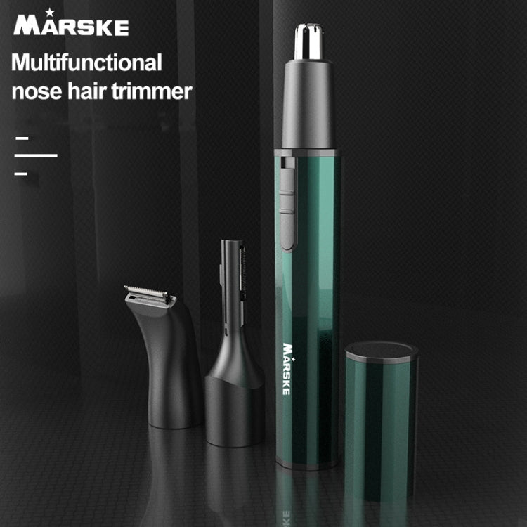 MARSKE MS-7111 3 In 1 Electric Nose Hair Trimmer Type-C Rechargeable Grooming Instrument(Green) - Hair Removal by MARSKE | Online Shopping South Africa | PMC Jewellery | Buy Now Pay Later Mobicred