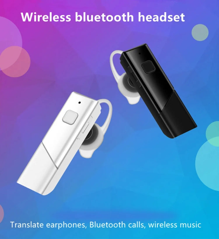 40 Languages Instant Real-Time Translation Smart Wireless BT5.0 Translation Earphone(White)
