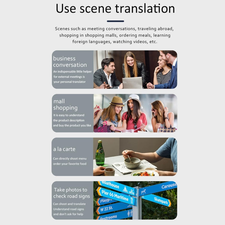 Hishell P40 Smart Translator 135 Languages Voice Intelligent Online Translation Machine Offline Multilanguage Speech Translate(Black) - free shipping - PMC Jewellery - Order now!