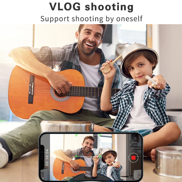 Hishell Rechargeable AI Face Intelligent Follow Shot Gimbal Cell Phone Live Streaming Video Stabilizer(Black) - free shipping - PMC Jewellery - Order now!