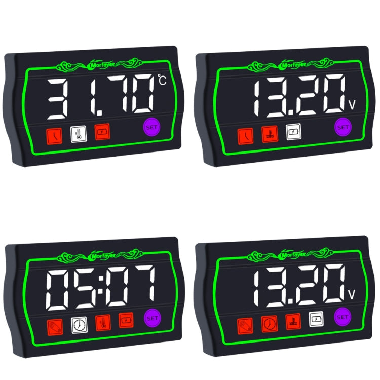 4 in 1 Ambient Temperature Gauge Morfayer Locomotive Intelligent Multi-function Tachometer