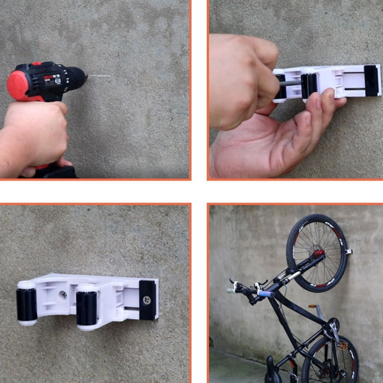 DEEMOUNT RCK-051 Road Bicycle Parking Buckle Wall Hook Mountain Bike Parking Buckle(White Black) - free shipping - PMC Jewellery - Order now!