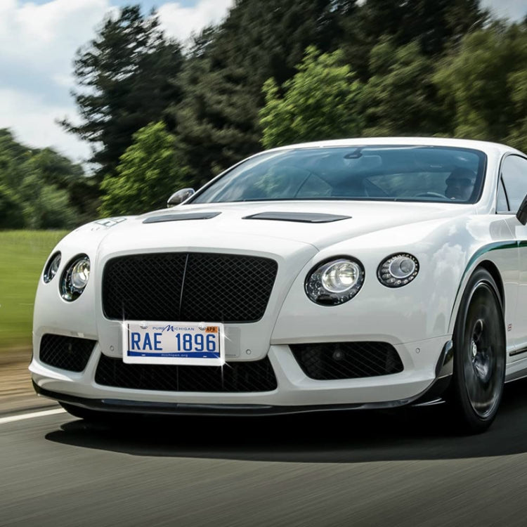 US Standard Stainless Steel License Plate Modified Frame With Diamonds, Color: Square Hole White Diamond - License Plate Covers & Frames by PMC TechLife | Online Shopping South Africa | PMC TechLife | Buy Now Pay Later Mobicred