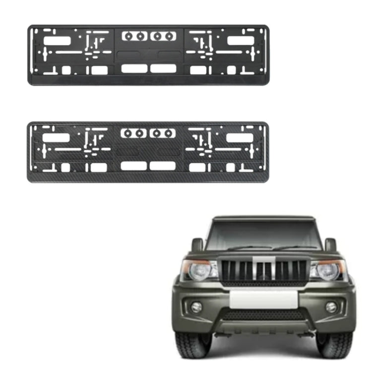 European Standard Single-strip Plastic License Plate Frame, Specification: Carbon Pattern - License Plate Covers & Frames by PMC TechLife | Online Shopping South Africa | PMC TechLife | Buy Now Pay Later Mobicred