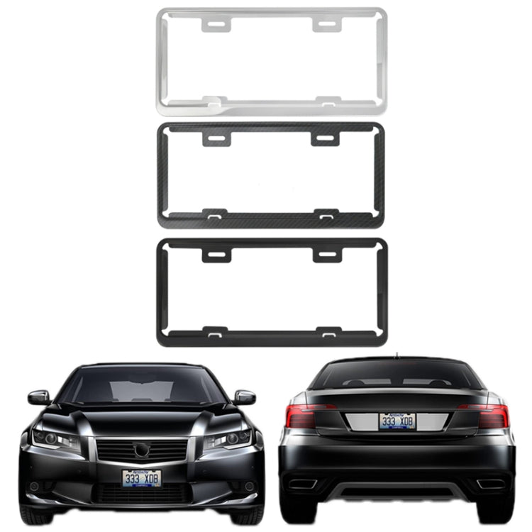 Taiwan Car License Plate Stainless Steel Frame, Specification: Black