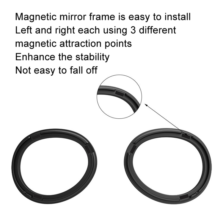 For Apple Vision Pro Magnetic Frame VR Glasses Smart Accessories, Style: 1.56 Refractive Index Frame+200 Degree Anti-blue Light Lens