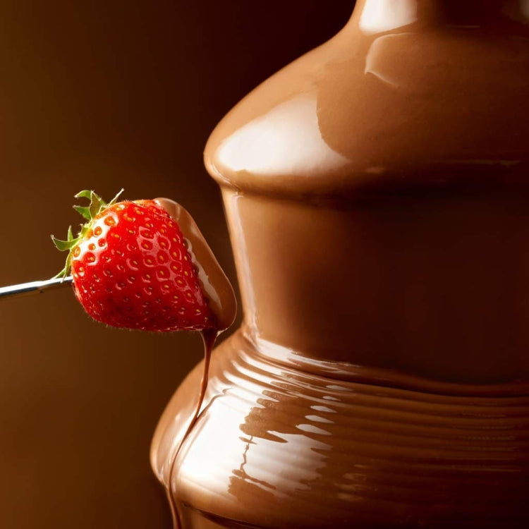 35W 3 Tier Chocolate Fountain Mini Fondue Set with Hot Melting Pot Base 220V EU Plug