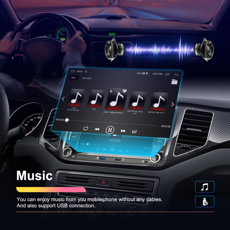 For Volkswagen/Skoda 1+32G Player Large Screen Carplay Android Navigation Reversing Camera Integrated Machine(Standard)