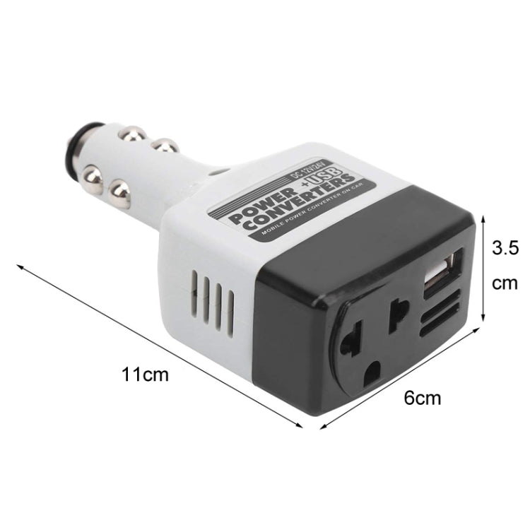 12V/24V To 220V Auto Car Power Converter Adapter With USB Charging Port - free shipping - PMC Jewellery - Order now!