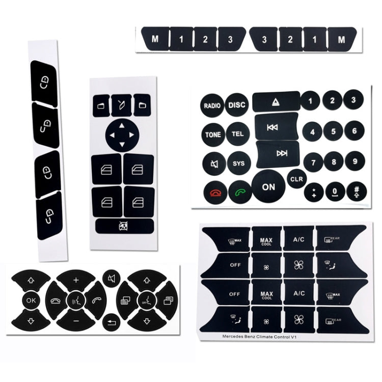 For Mercedes-Benz CLS/C218/SLK/W172/W204/GLK Air Conditioning Button Repair Sticker(Style 2) - Decorative Sticker by PMC Jewellery | Online Shopping South Africa | PMC Jewellery | Buy Now Pay Later Mobicred