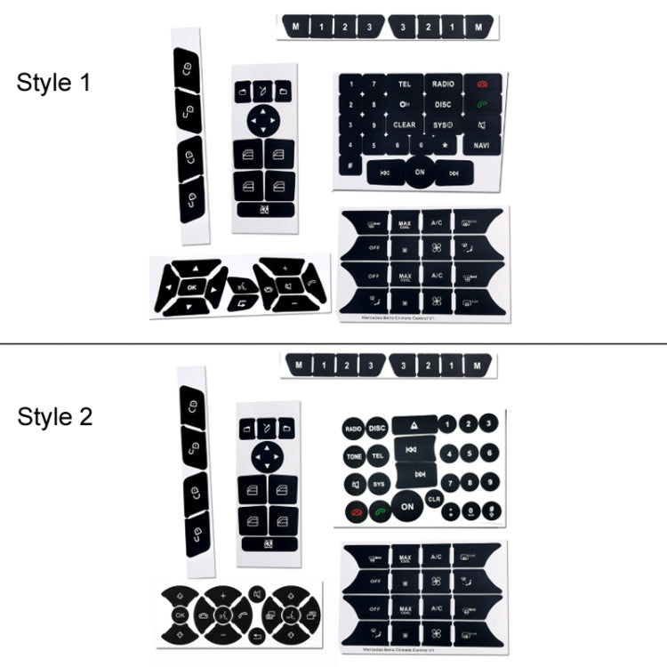 For Mercedes-Benz CLS/C218/SLK/W172/W204/GLK Air Conditioning Button Repair Sticker(Style 1)