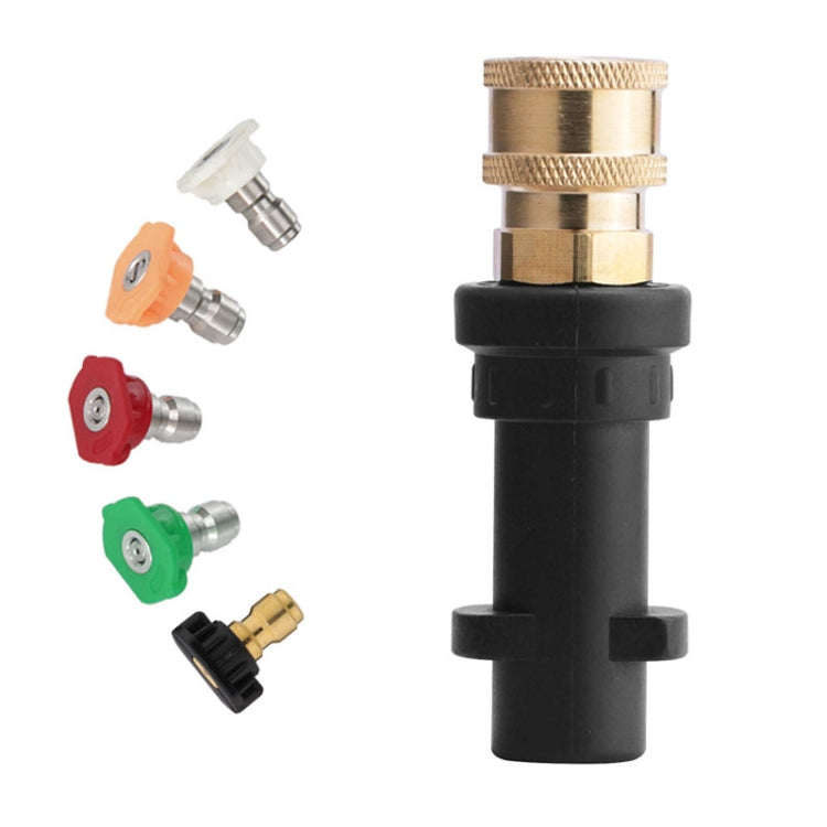 For Karcher K2-K7 Series High Pressure Washer Foam Lance Adapter, Specification: 1/4 Female Connector + 5 Nozzle - free shipping - PMC Jewellery - Order now!
