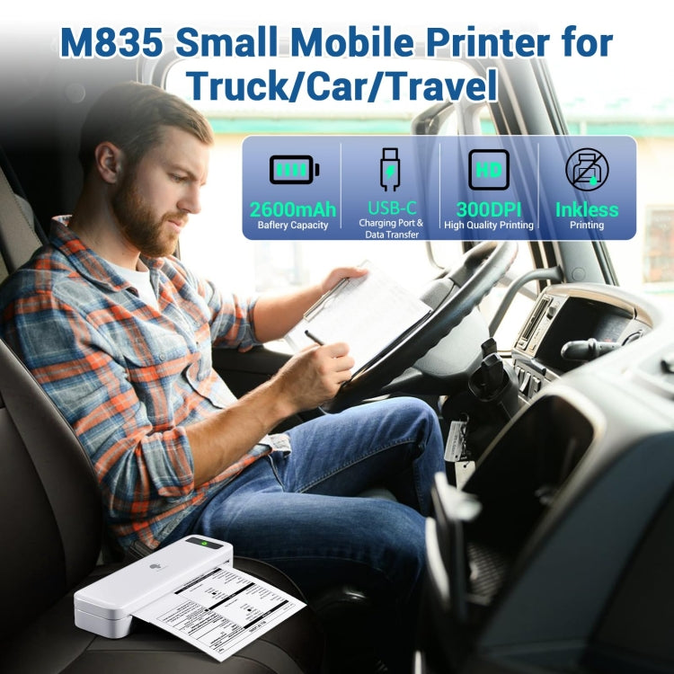 Phomemo M835 Wireless Bluetooth Thermal Printer Support Multi-Size Thermal Paper