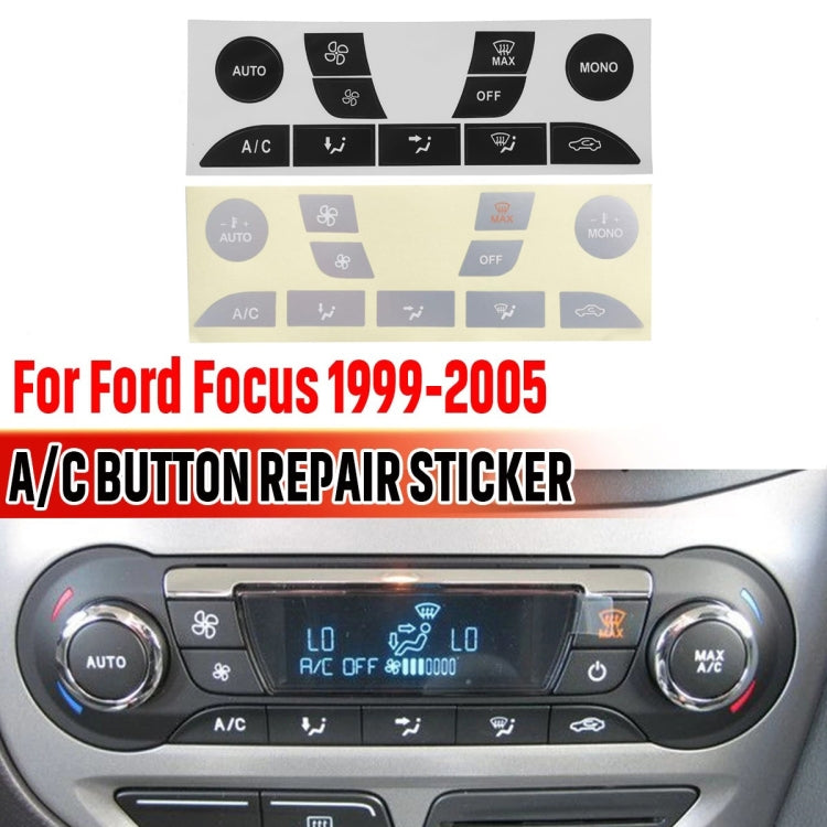 For 1999-2005 Ford Focus Air Conditioning Button Switch Repair Sticker(Black) - Decorative Sticker by PMC TechLife | Online Shopping South Africa | PMC TechLife | Buy Now Pay Later Mobicred