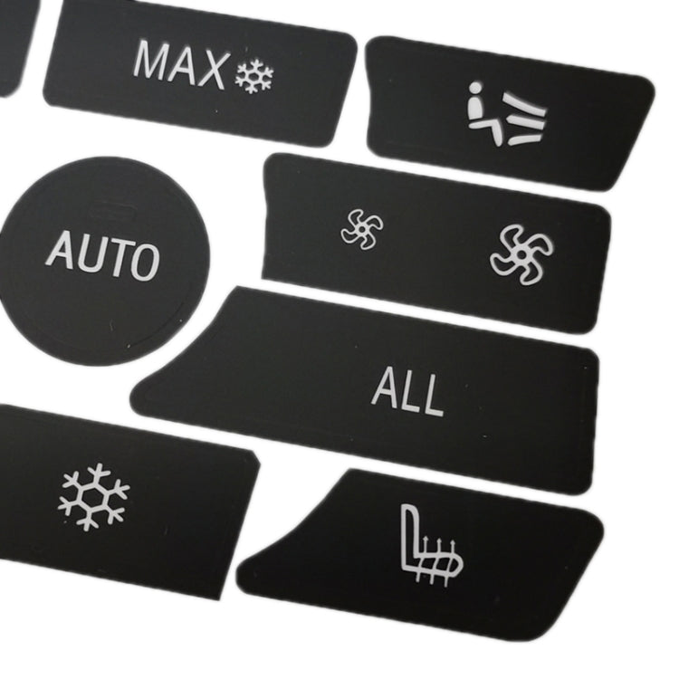 For BMW 5 Series/7 Series/X5/C6/F10/F01/F15 Air Conditioning Button Repair Sticker, Style: C 16pcs No OFF