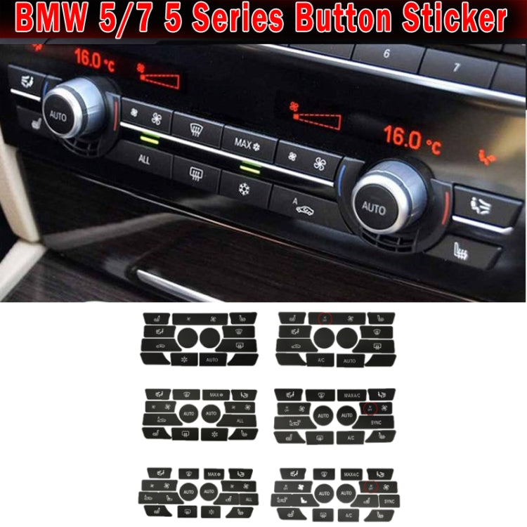 For BMW 5 Series/7 Series/X5/C6/F10/F01/F15 Air Conditioning Button Repair Sticker, Style: B 14pcs With OFF - Decorative Sticker by PMC TechLife | Online Shopping South Africa | PMC TechLife | Buy Now Pay Later Mobicred
