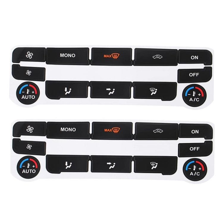 2pcs For Ford S-Max/MONDEO Car Air Conditioning Button Repair Sticker(Black)