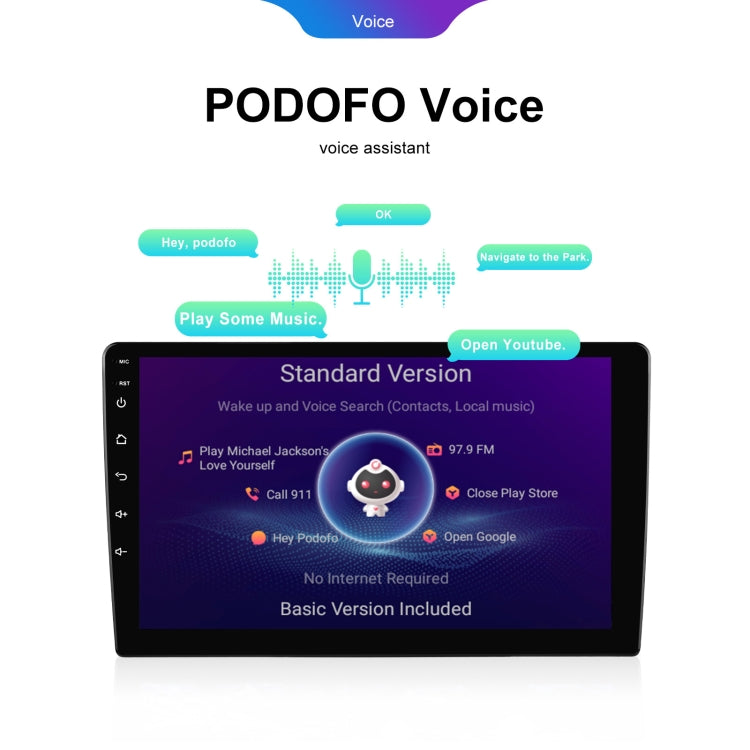 10.1 inch 6+128G Android Universal HD Large Screen Car Bluetooth Player Android GPS Navigation Integrated Machine(Standard)